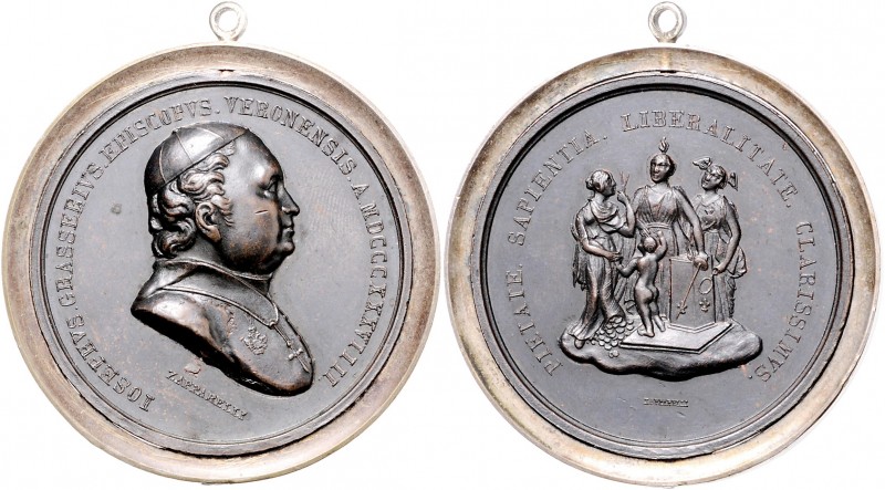 Italien - Verona Bronzemedaille 1839 (v. Zaparelli) auf Giuseppe Grasser, von 18...