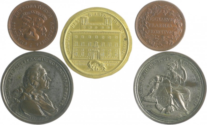 Italien - Lots Lot o.J. von 3 Stücken: Versilberte Bronzemedaille o.J. (v. B. Pe...