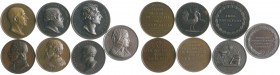 Italien - Lots Lot o.J. von 7 Bronzemedaillen auf verschiedene Personen: Louis Desaix (41,3mm 42,7g), Ludovico Ariosto (41,1mm 46,8g), Marcus Tullius ...