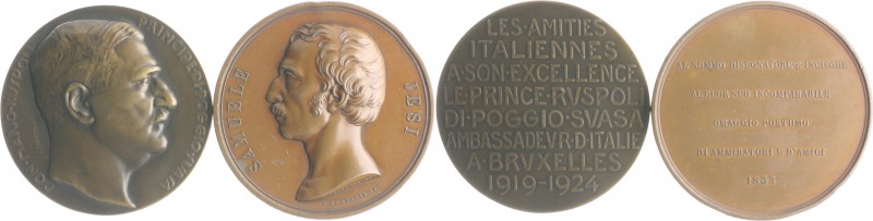 Italien - Lots Lot o.J. von 2 Bronzemedaillen: 1924 (v. Lagae) auf Ruspoli di Po...