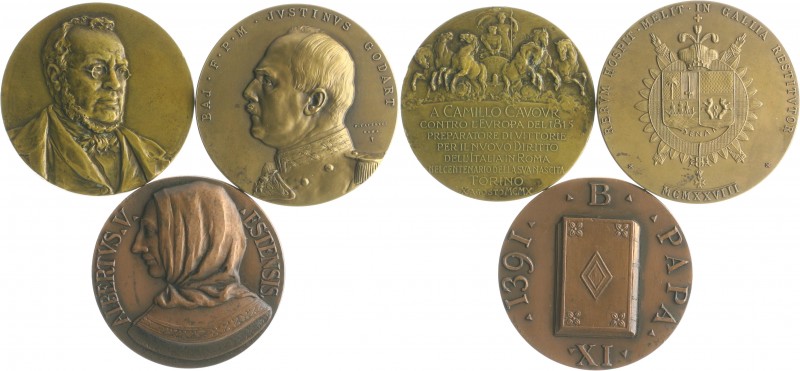 Italien - Lots Lot o.J. von 3 Bronzemedaillen: 1910 (v. S. Johnson) auf den 100....