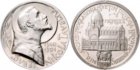 Jugoslawien Volksrepublik 1945-1992 Silbermedaille 1970 (v. Janoc) auf Nikola Tavelic´, den ersten kroatischen Heiligen der katholischen Kirche, i.Rd:...