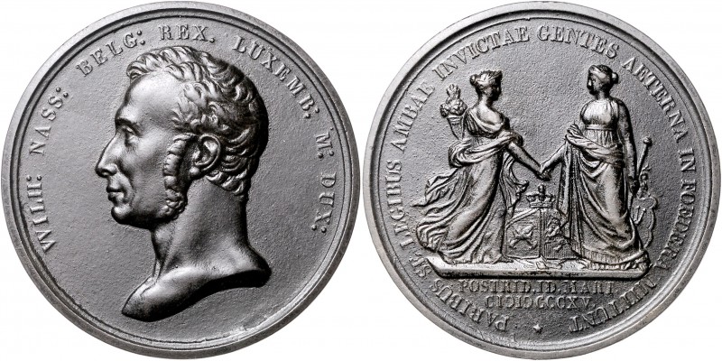 Niederlande Willem I. 1813-1840 Eisenmedaille 1815 (v. Michaut) auf die Proklama...