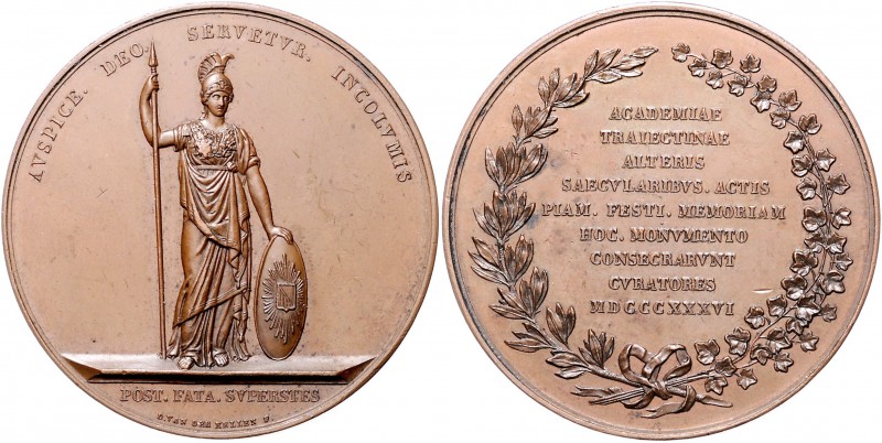 Niederlande Willem I. 1813-1840 Bronzemedaille 1836 (v. van der Kellen) auf das ...