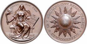 Niederlande Willem III. 1849-1890 Bronzemedaille 1886 (v. Begeer) auf das 250-jährige Jubiläum der Universität Utrecht Wurzbach 8969. 
50,4mm 57,6g v...