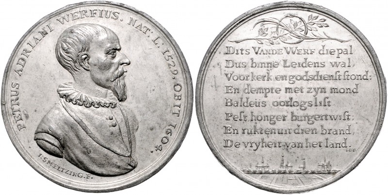 Niederlande - Utrecht Zinnmedaille o.J. (v. J. Smeltzing, Ende 17. Jh.) auf den ...