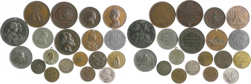 Niederlande - Lots Lot o.J. von 19 Medaillen aus den Jahren 1748 bis 1898, auf v...