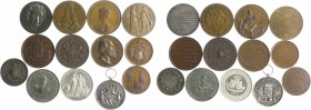 Niederlande - Lots Lot o.J. von 13 Medaillen auf verschiedene Anlässe aus dem 18. - 20. Jahrhundert (3x Silber, 8x Bronze, 1x Zinn, 1x Neusilber) 
 s...
