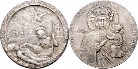 Polen Unter Fremdherrschaft 1795-1918 Silbergussmedaille 1916 (v. Lewandowski) auf den Weltkrieg 1914-1916. 49,7mm 42,7g 
Aus unserer Auktion 74, vom...