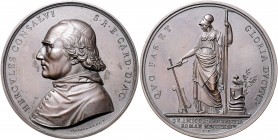 Vatikan Leo XII. 1823-1829 Bronzemedaille 1824 (v. Girometti) auf den Tod von Ercole Consalvi 1757-1824, Kardinal und Diplomat des Kirchenstaates. 
5...