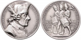 Medaillen von Karl Goetz Silbermedaille 1912 mattiert auf den 200. Geburtstag von Friedrich dem Großen, i.Rd: BAYER. HAUPTMÜNZAMT FEINSILBER Kien. 12....