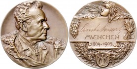 Medaillen von Karl Goetz Bronzemedaille 1905 auf Ernst v. Possarth 1864-1905 Kien. 36. Slg. Bö. 5147. 
69,0mm 85,9g f.st