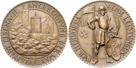 Medaillen von Karl Goetz Bronzemedaille o.J. Prämie der Wartburgstadt Eisenach 'Für hervorragende Leistungen' Kien. 95. Slg. Bö. 5311. 
45,9mm 42,5g ...