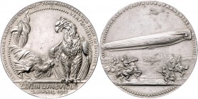 Medaillen von Karl Goetz Zinngussmedaille o.J. auf die Notlandung in Lunéville Kien. 131. Slg. Bö. 5388. 
50,0mm 45,8g ss-vz
