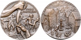 Medaillen von Karl Goetz Bronzemedaille 1920 Wüstlinge am Rhein Kien. 274. Slg. Bö. 5691. 
57,8mm 63,0g vz+