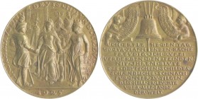 Medaillen von Karl Goetz Bronzemedaille 1925 auf die 1000-Jahrfeier des Rheinlandes Kien. 324. Slg. Bö. 5816 Var. 
40,6mm 27,5g vz