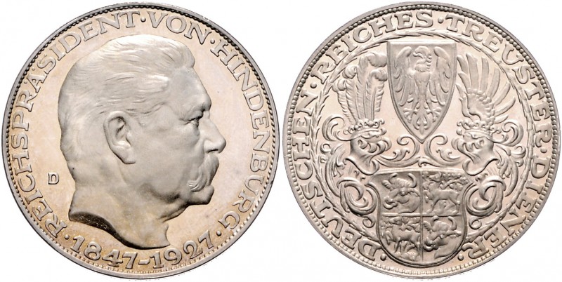 Medaillen von Karl Goetz Silbermedaille 1927 mit Münzzeichen D (für München) auf...