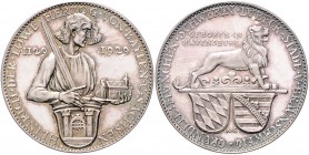 Medaillen von Karl Goetz Silbermedaille 1929 auf den 800. Geburtstag des Herzogs von Bayern und Sachsen Heinrich der Löwe, i.Rd: BAYER. HAUPTMÜNZAMT. ...