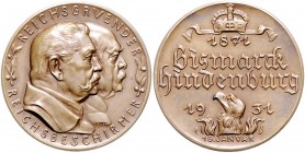 Medaillen von Karl Goetz Bronzemedaille 1931 Zur Erinnerung an die Reichsgründung 1871, i.Rd: BAYER. HAUPTMÜNZAMT Kien. 457. Slg. Bö. 6237. 
36,2mm 1...