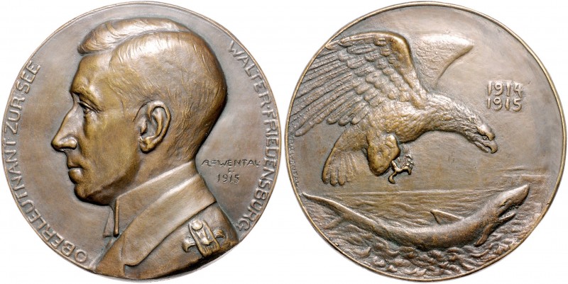 - Erster Weltkrieg Bronzemedaille 1915 (v. Löwental) auf Walter Friedensburg, de...