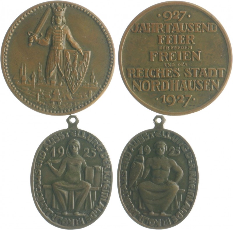 - Medailleure - Dasio, Maximilian 1865-1954 Lot o.J. von 2 Bronzemedaillen: 1925...