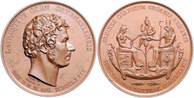 - Medicina in nummis Bronzemedaille o.J. (v. Loos/König) auf Lorenz Oken 1779-1851, dt. Mediziner und Naturforscher Brett. 819. 
41,3mm 32,3g vz-st