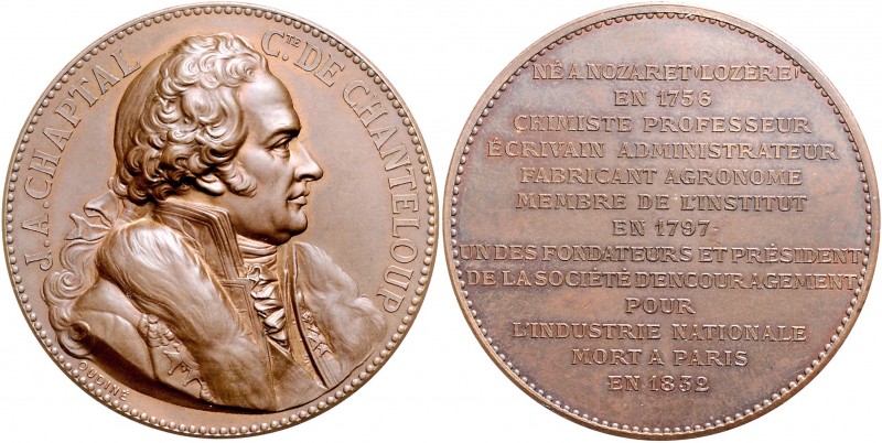 - Medicina in nummis Bronzemedaille o.J. (v. Oudiné) auf Jean Antoine Chaptal, G...
