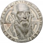 - Personen - Jahn, Friedrich Ludwig 1778-1852 Eins. Zinkhohlguss o.J. Brustbild von vorn 
94,3mm 171,6g vz