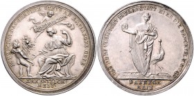 - Religion Silbermedaille o.J. auf die Dankbarkeit G.P.H. 1169. 
37,9mm 14,5g vz-st