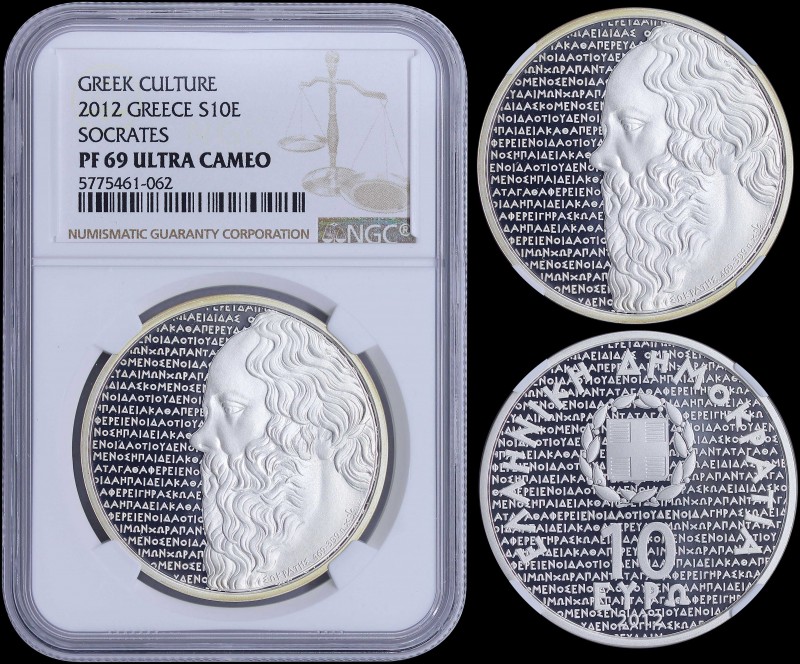 GREECE: 10 Euro (2012) in silver (0,925) commemorating the Greek Culture / Philo...