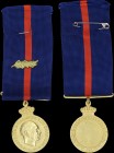GREECE: Army Long Service and Good Conduct Medal (1937) for N.C.Os (non commissioned Officers). 1st Class: Gold Medal for 20 years of service. With fu...