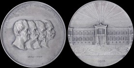 GREECE: Silver medal commemorating the 60th Anniversary of National Bank of Greece (1902). Obv: Portraits of the first four bank governors (Γ.ΣΤΑΥΡΟΣ ...