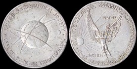 GREECE: Copper-nickel(?) medal commemorating the XVI International Astronautical Congress (1965). Obv: Allegorical scene with Icarus flying to the sun...