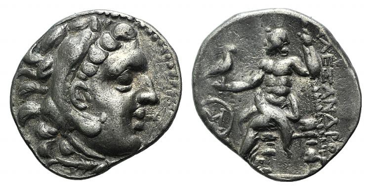 Kings of Macedon, Alexander III ‘the Great’ (336-323 BC). AR Drachm (18mm, 3.89g...