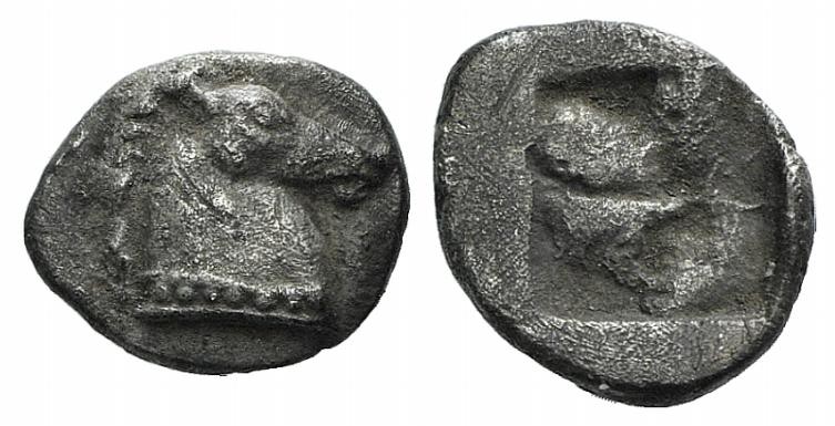 Asia Minor, Uncertain, 5th century BC. AR Hemiobol (8mm, 0.52g). Horse’s head r....