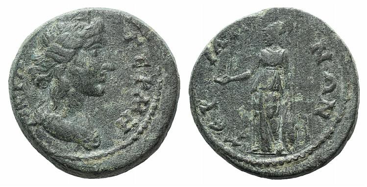 Mysia, Germe, 3rd century AD. Æ (21.5mm, 7.90g, 6h). Turreted and draped bust of...