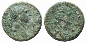 Trajan (98-117). Cilicia, Anazarbus. Æ (27mm, 13.92g, 12h). Dated year 132 (AD 113/4). Laureate head r. R/ Draped bust of Matidia r. SNG BnF -; SNG Le...