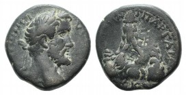 Antoninus Pius (138-161). Cappadocia, Caesarea. Æ (20mm, 8.69, 1h). Laureate head r. R/ Mount Argaeus with conical top. RPC IV online 10064 (temporary...