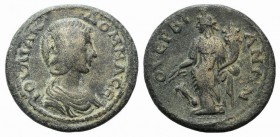 Julia Domna (Augusta, 193-217). Pisidia, Verbe. Æ (25mm, 7.98g, 5h). Draped bust r. R/ Tyche standing l., holding rudder and cornucopia. SNG BnF 2244....