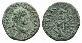 Severus Alexander (222-235). Pisidia, Etenna. Æ (18mm, 5.13g, 12h). Laureate head r. R/ Tyche standing l., holding rudder and cornucopia. von Aulock, ...