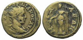 Gordian III (238-244). Phrygia, Midaion. Æ (28mm, 10.79g, 6h). Radiate, draped and cuirassed bust r., seen from behind. R/ Demeter standing l., holdin...