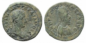 Gordian III with Abgar X Phraates (238-244). Mesopotamia, Edessa. Æ (19mm, 4.50g, 5h). Laureate head of Gordian III r. R/ Draped bust of Abgar X, wear...
