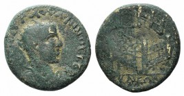 Gallienus (253-268). Bithynia, Nicaea. Æ (23mm, 7.56g, 6h). Radiate, draped and cuirassed bust r. R/ Aerial view of Nicaea surrounded by a octagonal w...