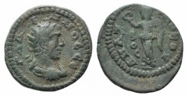Gallienus (253-268). Cilicia, Anazarbus. Æ (20mm, 5.13g, 6h). Radiate, draped and cuirassed bust right / Nike advancing left, holding wreath and troph...
