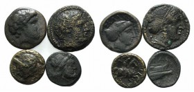 Thessaly, lot of 4 Æ coins, to be catalog. Lot sold as it, no returns