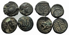 Troas, lot of 4 Æ coins, including Gergis, Sigeion and Skepsis (2). Lot sold as it, no returns