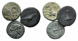 Lot of 3 Greek Æ coins, including Kyme (Aeolis), Sardis (Lydia) and Termessos (Pisidia). Lot sold as it, no returns