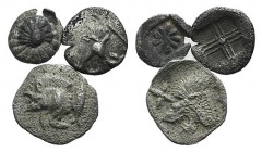 Lot of 3 Greek AR Fractions, incluidng Kyzikos, to be catalog. Lot sold as is it, no returns