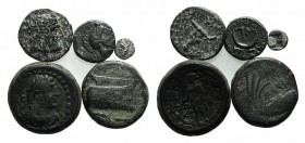 Lot of 4 Greek Æ coins, including 1 AR Fraction, to be catalog. Lot sold as is it, no returns