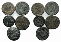 Lot of 5 Greek Æ coins, including Pergamon, Alexander III and Dia, to be catalog. Lot sold as is it, no returns